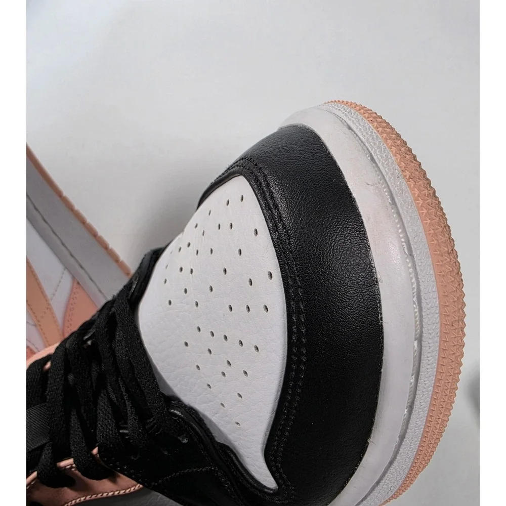 Nike Air Jordan 1 Mid Men's 9 Crimson Tint Pink White Black High Top Sneakers